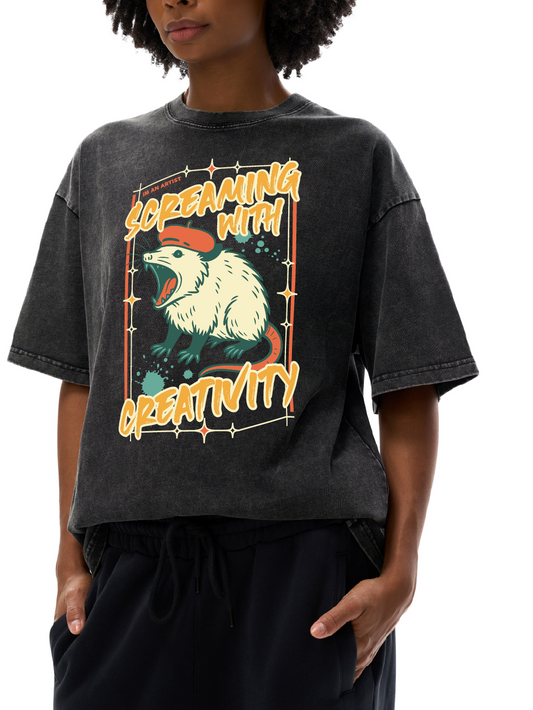 Acid Wash Oversize T-Shirt - 250 GSM